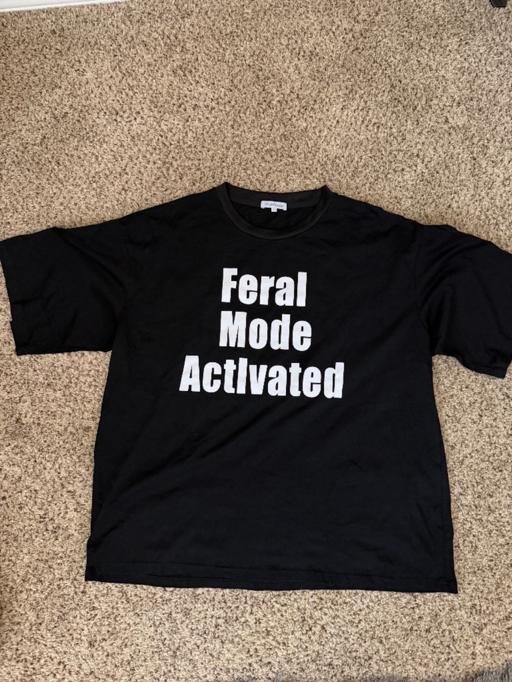 iHeartRaves Feral Mode Activated Oversize Tee in Large